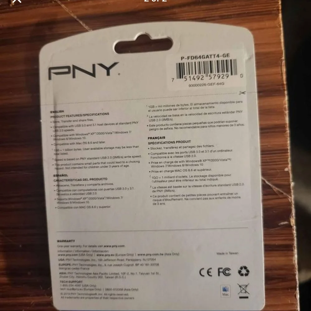 128 GB SDXC Flash Drive PNY